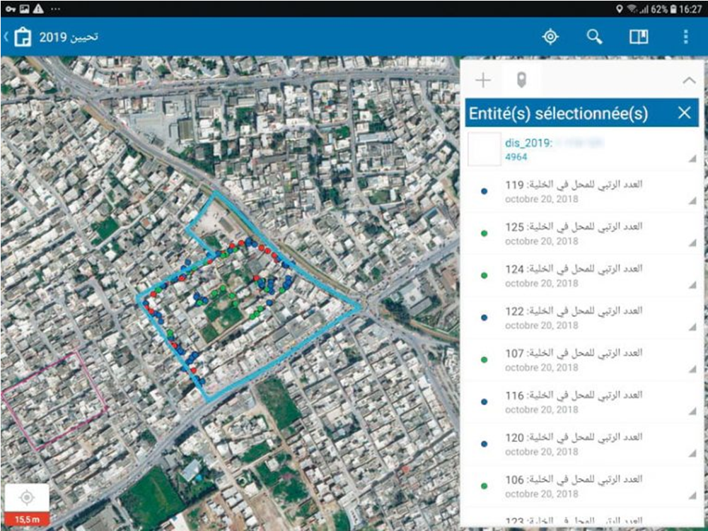 Полевые приложения Национального статистического института Туниса (NSI) приспособлены для работы с картами и опросными формами и могут легко настраиваться.