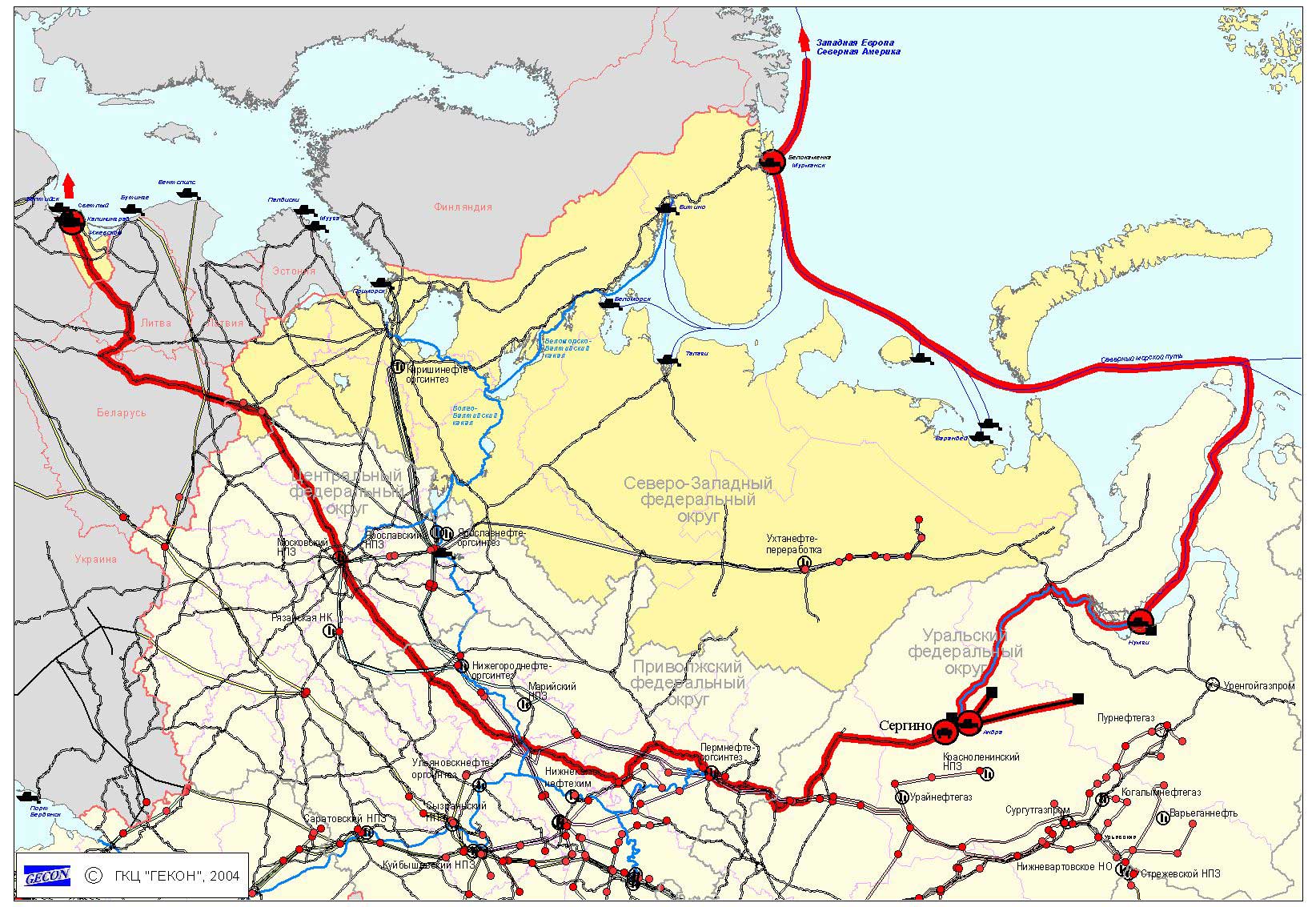Транспортная сеть центрального района